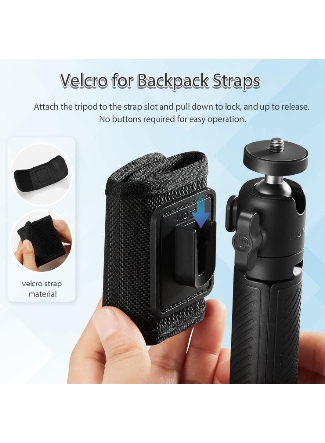 يولانزي حامل كاميرا ثلاثي ULANZI MT88 ClipMate مع عصا سيلفي وحزام فيلكرو ومحول لكاميرات الأكشن، حامل مكتبي مزود بمنفذ Cold Shoe، مناسب لهواتف iPhone وكاميرات الأكشن و DJI Pocket 3 و Insta360 X5 - Image 4