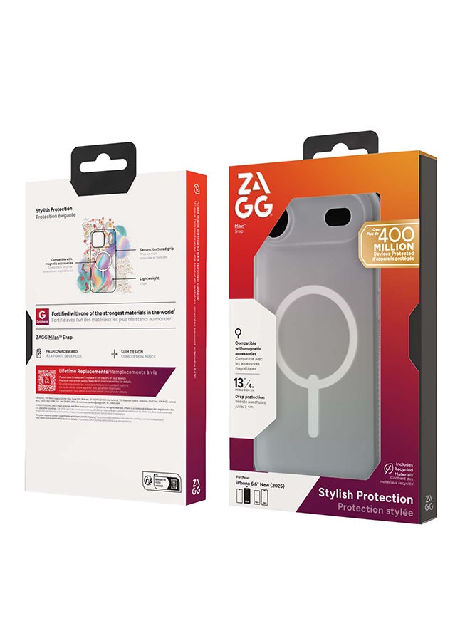 زاج حافظة آيفون إير - غلاف ميلان سناب متوافق مع ماغسيف بقوة الجرافين، حماية من السقوط حتى 13 قدم ومضاد للاصفرار - لامع - Image 2