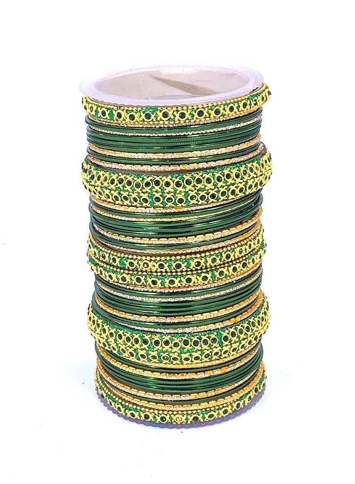 GOHONA Colorful Bangle Collection Beautifully Designed Indian Bollywood Style Alloy Metal mix and match Bangles for Kids, Teenagers and Women. - Image 1