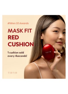 TIRTIR TIRTIR Mask Fit Red Cushion #23N Sand Mini Size 0.15oz (4.5g) - 72-Hours Long Lasting Full Coverage Foundation Makeup  - Image 2