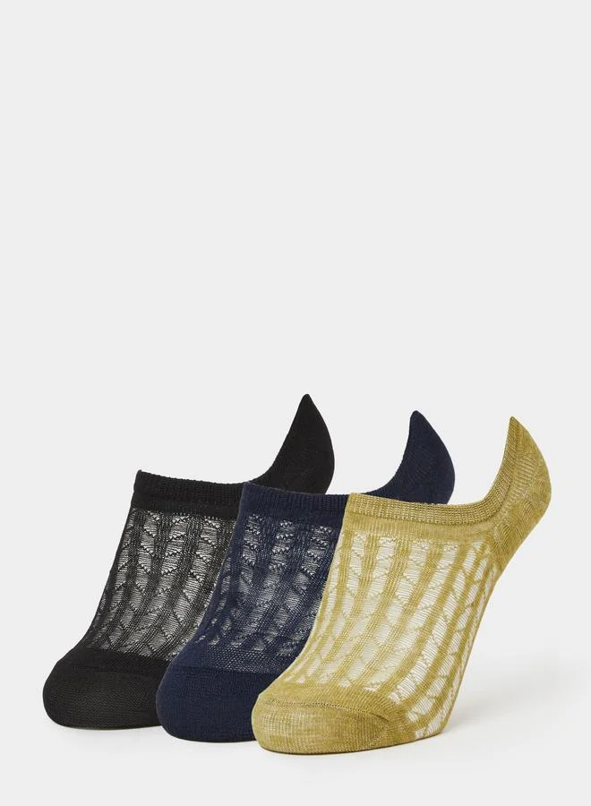ستايلي Pack of 3 - Breathable Shoe Liner Socks