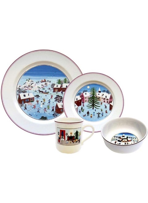 Villeroy Boch Naif Christmas 4Piece Dinnerware Set
