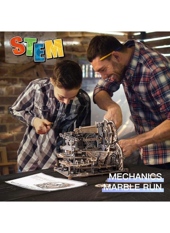 Robotime Marble Run to Build, 294-Piece Wooden Marble Maze STEM Toy Building Sets for Teens & Adults Unique Hobbies Kit/Gift  - Image 3