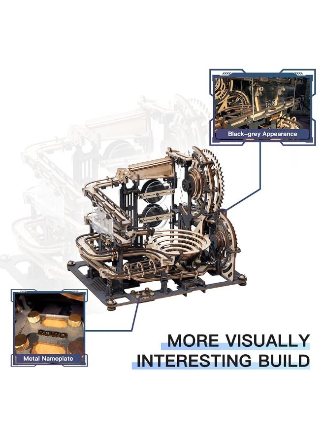 Robotime Marble Run to Build, 294-Piece Wooden Marble Maze STEM Toy Building Sets for Teens & Adults Unique Hobbies Kit/Gift  - Image 4