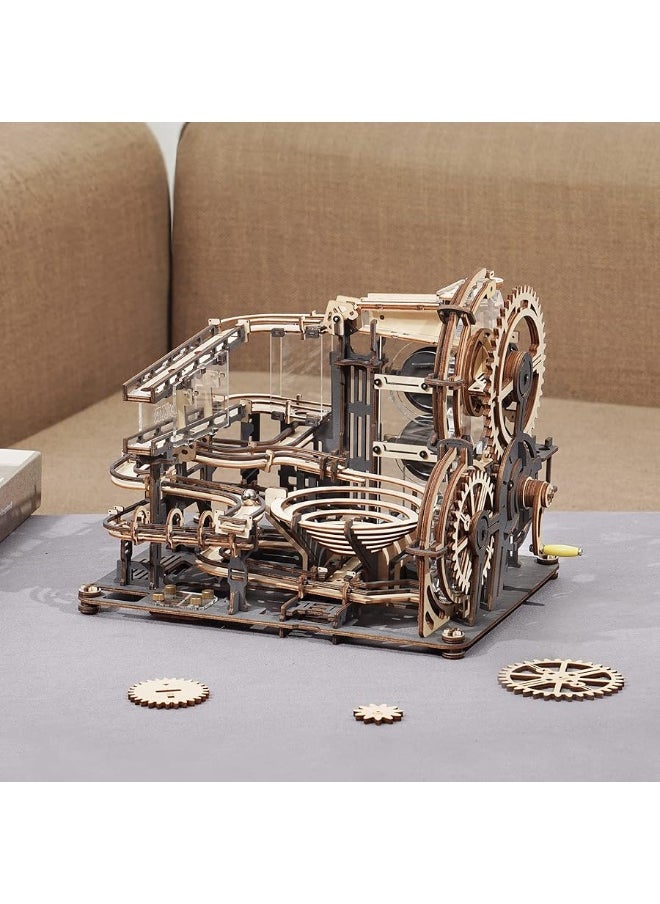 Robotime Marble Run to Build, 294-Piece Wooden Marble Maze STEM Toy Building Sets for Teens & Adults Unique Hobbies Kit/Gift  - Image 1