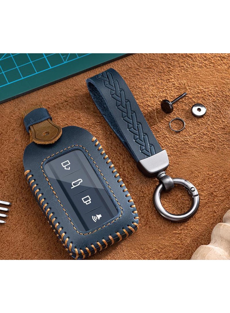 NOSKIN Leather Car Remote Key Cover, Fit for Great Wall GWM WEY TANK 300, 500, Tank300, Tank500, Keychain Accessories - Image 4