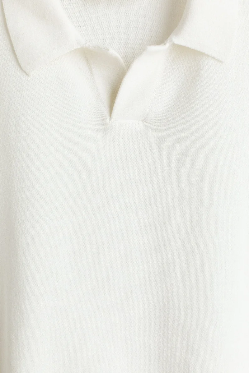 H&M Fine-knit cotton polo shirt
