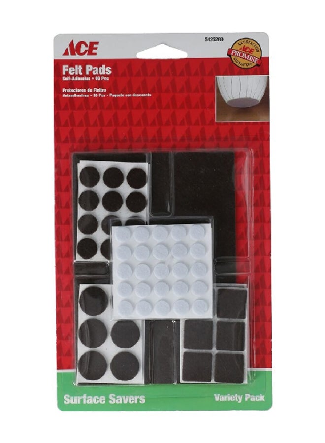 آيس وسادة لباد ذاتية اللصق أبيض وبني 14.2 × 24.8 × 1.8 سم 9941