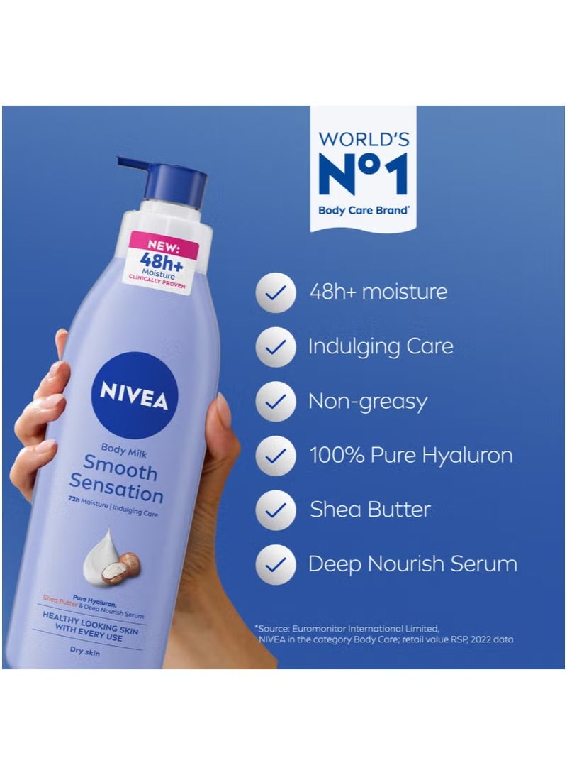 Nivea Body Lotion for Dry Skin Smooth Sensation 400ml - Image 2