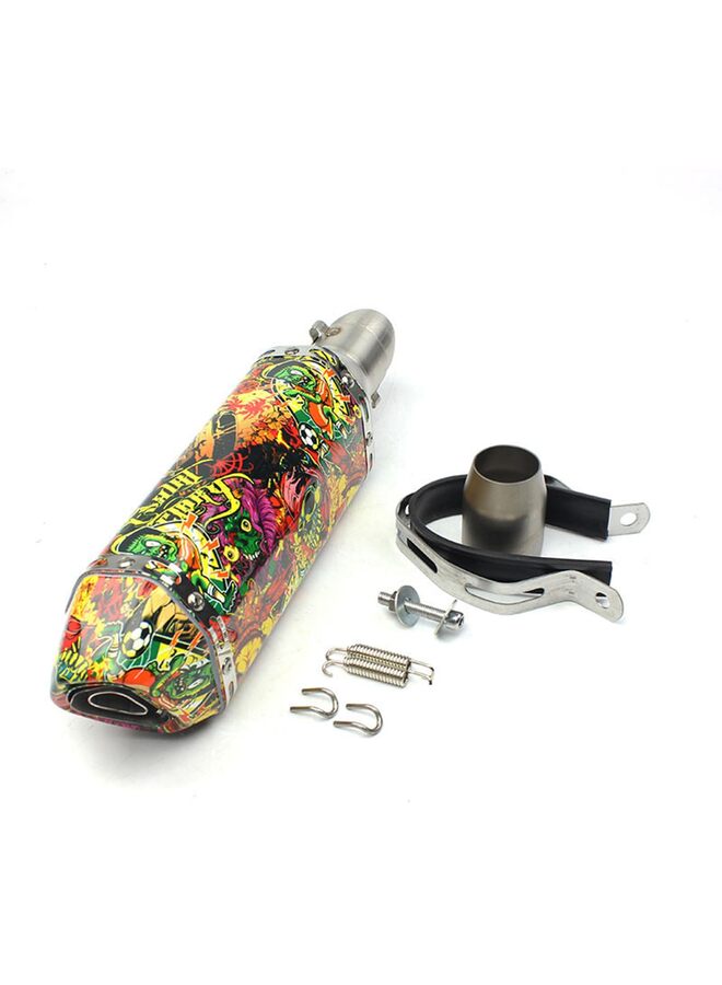 9PCS Motorcycle exhaust 51 modified Kawasaki Husi Horizon large displacement racing 370 small hexagonal scorpion universal exhaust pipe/E - Image 1