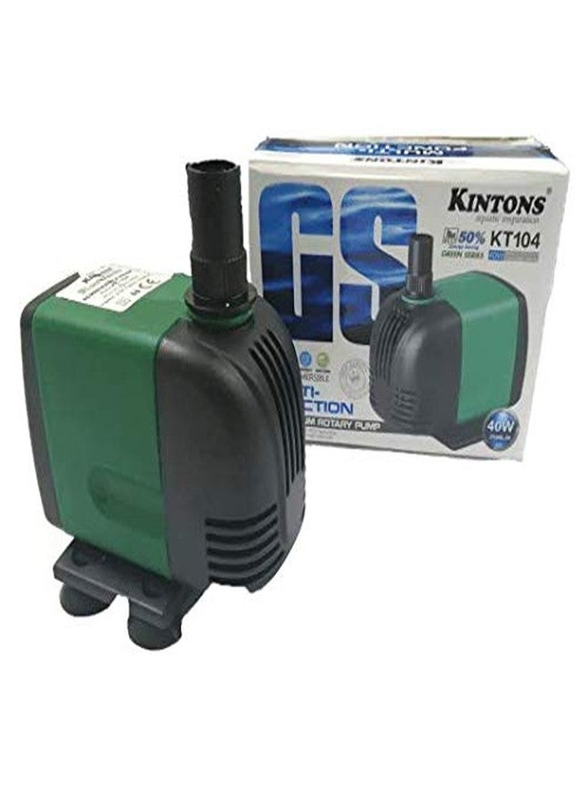Kintons KT Series ECO 50% Energy Saving Green Series Multifunction Aquarium Submersible Rotary Pump For Freshwater & Marine Aquarium (KT104 (40w-2500L/H - H.MAX - 2.5M)) - Image 1