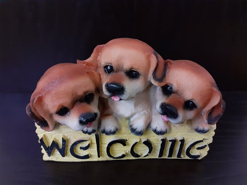 AFTERSTITCH Welcome Dog Showpiece Statue Animal Figurine for Home Decoration Living Room Garden - Image 5