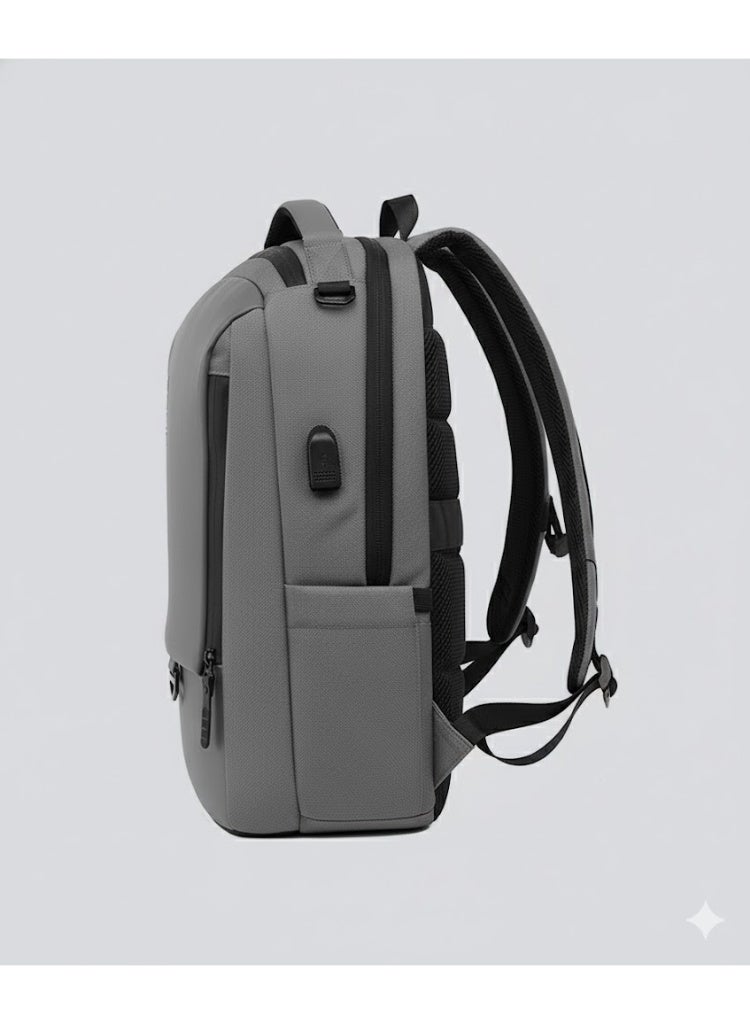 Cougar-Egy Men's School Backpack Laptop Backpack - Waterproof Backpack for 15.6-inch Laptop with USB Port (8835) - Gray - Image 4