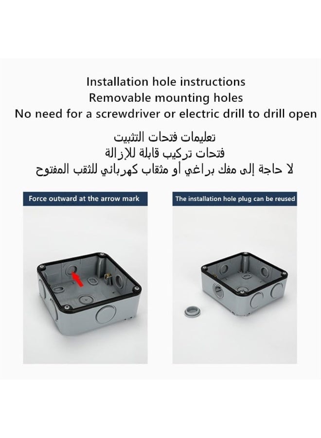 IP66 Waterproof Outdoor Socket with Cover and Switch, 13A Weatherproof Wall Power Outlet for Garden Bathroom - Image 3