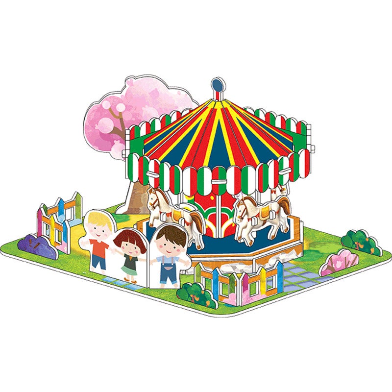 3D Stereo Puzzle Assembly Handmade Children'S Early Education Educational Toys For Girls Diy Paper Block Fusion Beans - Image 1