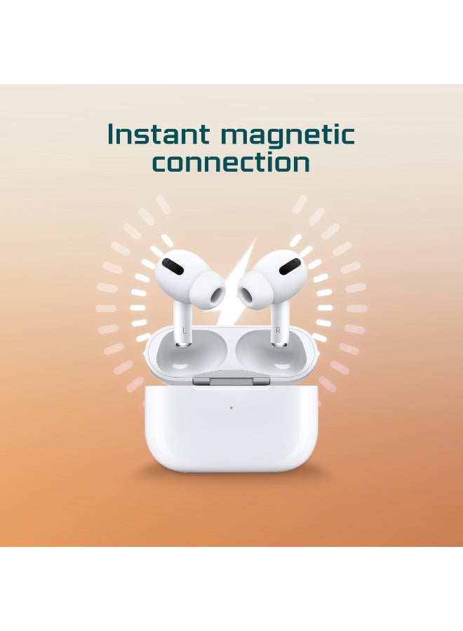 AcceOn True Wireless Earbuds with Bluetooth 6.0, Active Noise Cancellation, Smart Ear Detection & Wireless Charging Case – White - Image 5