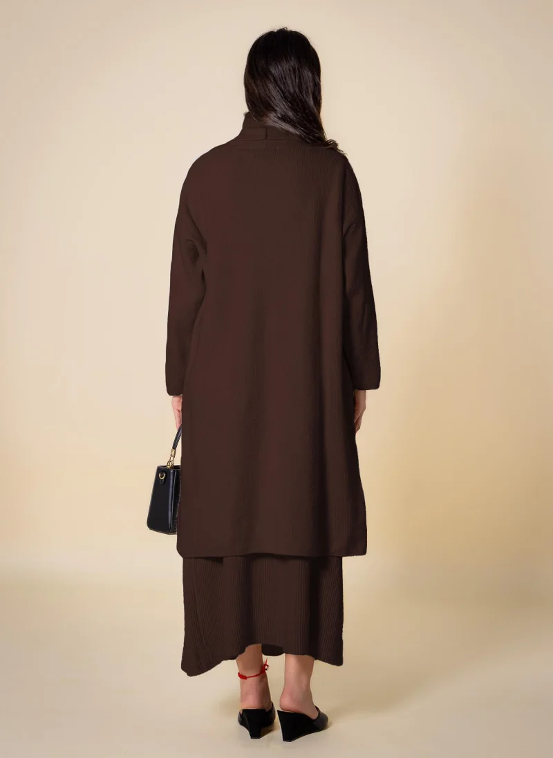 SHAPES KNITTED HIGH NECK SKIRT SET