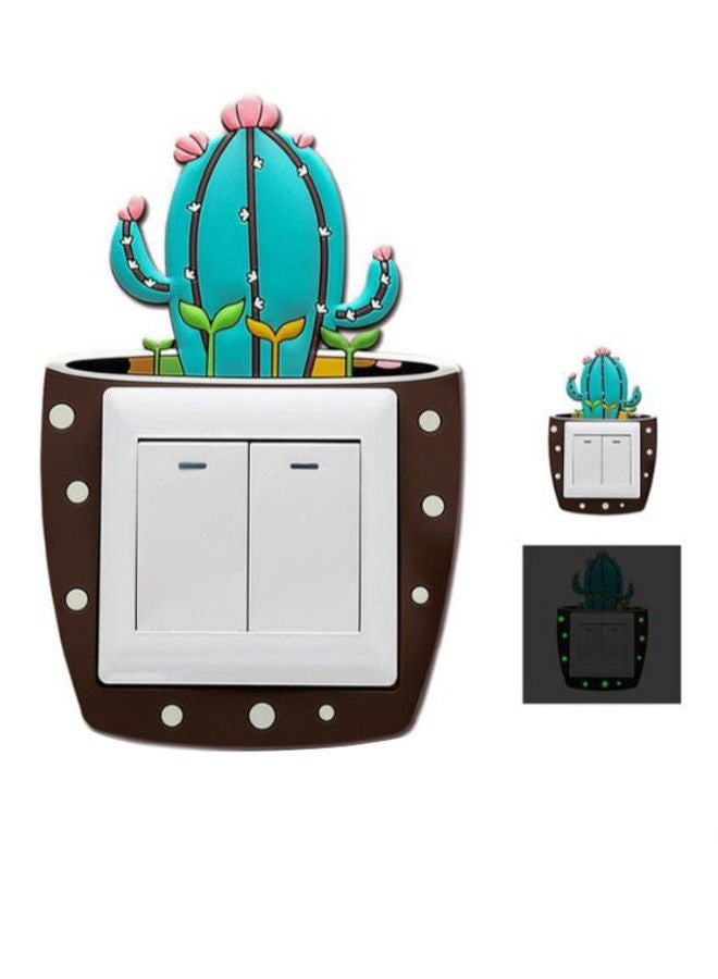 NIBEMINENT 3D Fluorescent Switch Decorations Sticker Multicolour