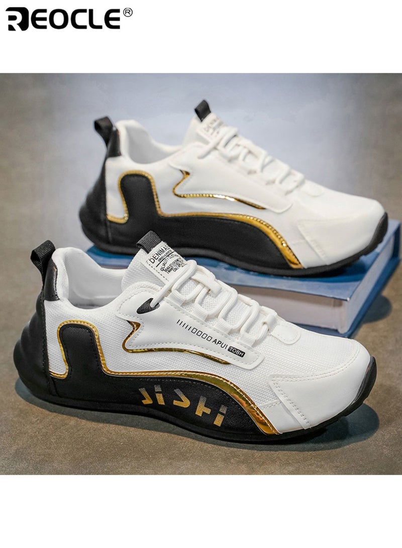 REOCLE Men's Breathable Sports Casual Skate Shoes Lightweight and Comfortable Non Slip Sole for Outdoor Sports Training Running and Daily Casual Wear - Image 4