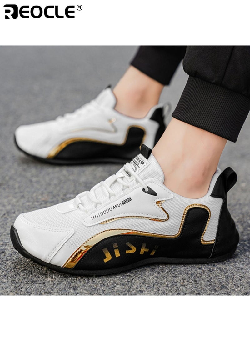REOCLE Men's Breathable Sports Casual Skate Shoes Lightweight and Comfortable Non Slip Sole for Outdoor Sports Training Running and Daily Casual Wear - Image 1