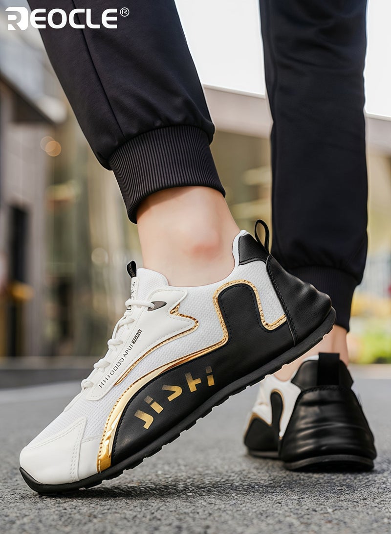 REOCLE Men's Breathable Sports Casual Skate Shoes Lightweight and Comfortable Non Slip Sole for Outdoor Sports Training Running and Daily Casual Wear - Image 2