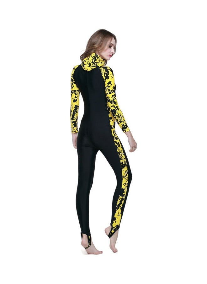 NIBEMINENT Contrast Printed Hooded Long Sleeve One Piece Multicolour  - Image 4
