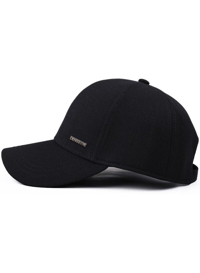 Denssyne Non-fading Non-deforming Men's Hat Four Seasons Outdoor Casual All-match Spring Summer Fashion Baseball Cap Black Hard Top - Image 3