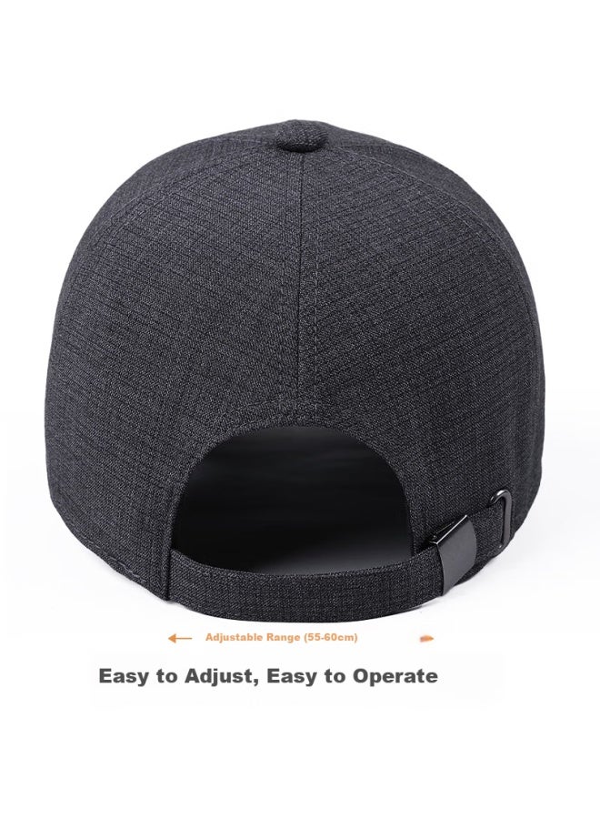 Denssyne Non-fading Non-deforming Men's Hat Four Seasons Outdoor Casual All-match Spring Summer Fashion Baseball Cap Black Hard Top - Image 2