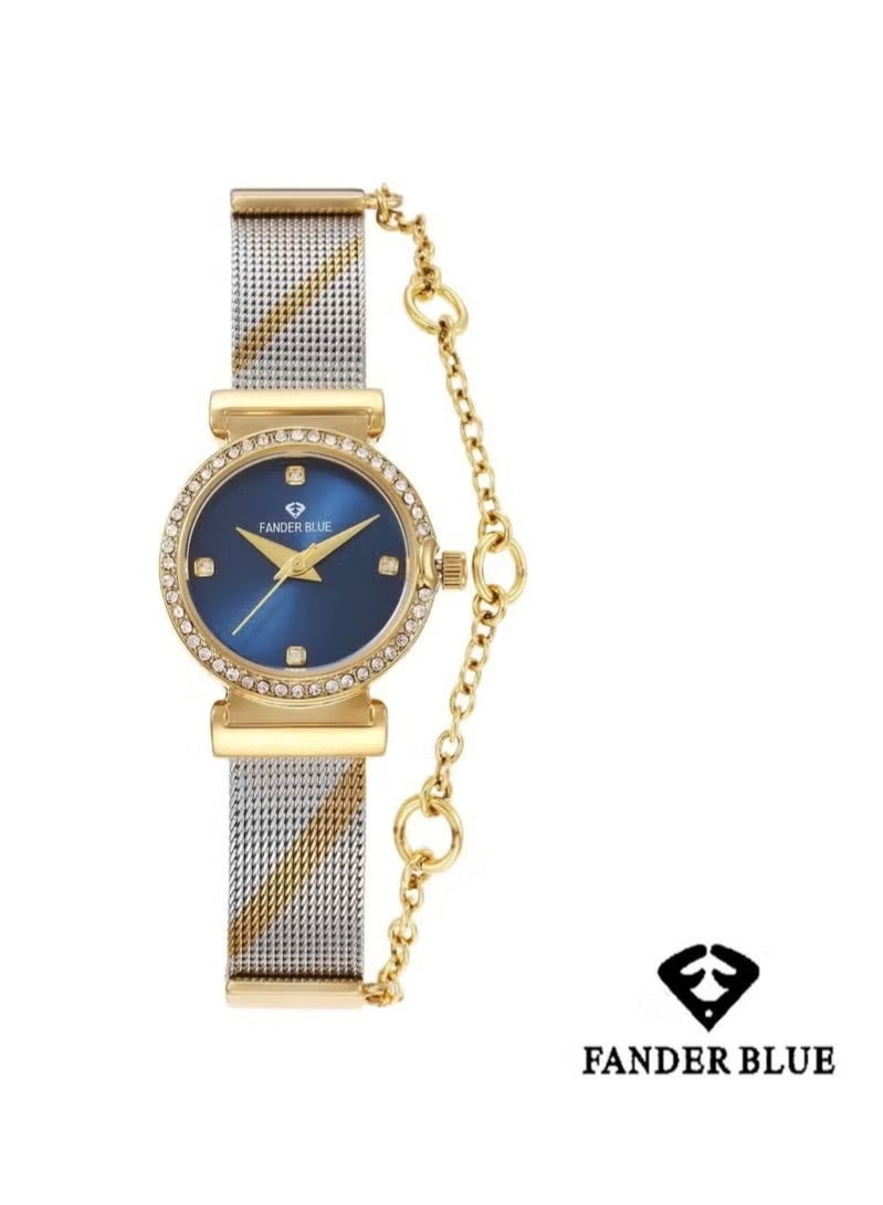 FANDER BLUE Fashion Formal Women's Analog Quartz Watch Stainless Steel Waterproof Watch