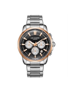 Lee Cooper Men's Watch, Multi Function Display and Metal Strap - LC08068.550, Silver