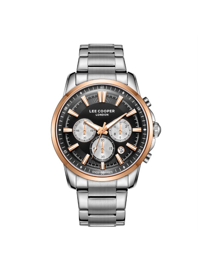 Lee Cooper - Lee Cooper Men's Watch, Multi Function Display and Metal Strap - LC08068.550, Silver - Image 1