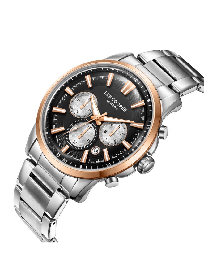 Lee Cooper - Lee Cooper Men's Watch, Multi Function Display and Metal Strap - LC08068.550, Silver - Image 1