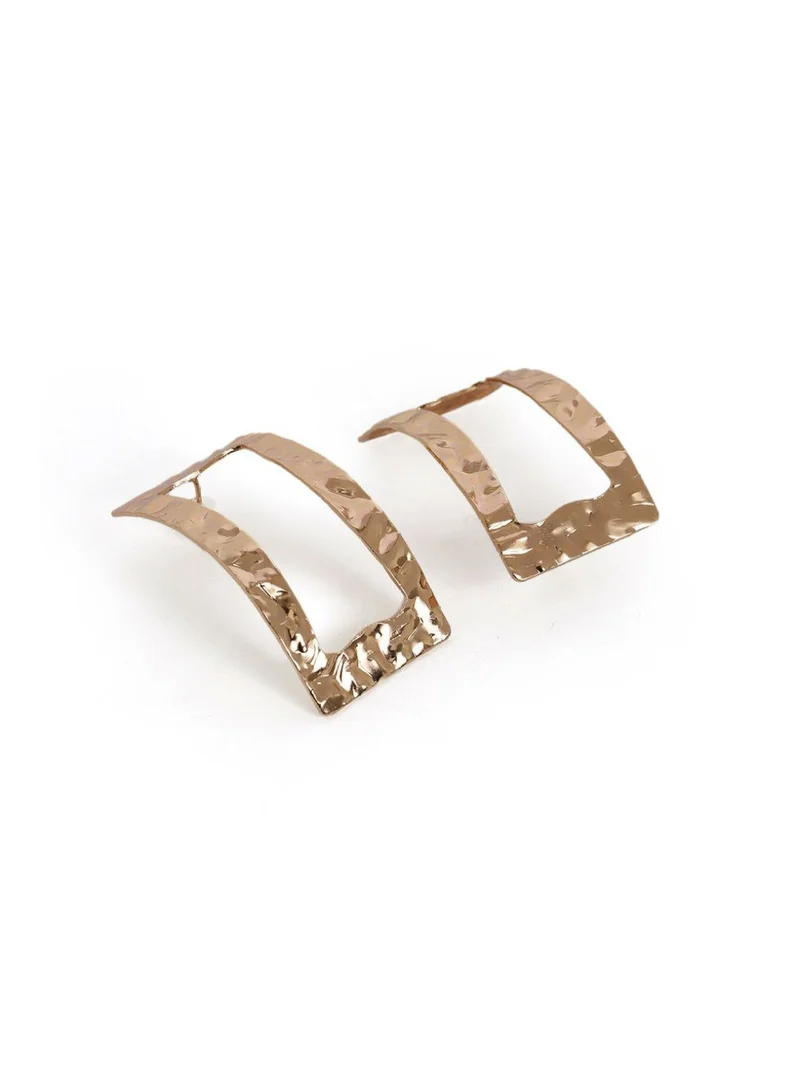 Priyaasi Plated Contemporary Geometry Style Stud Earrings