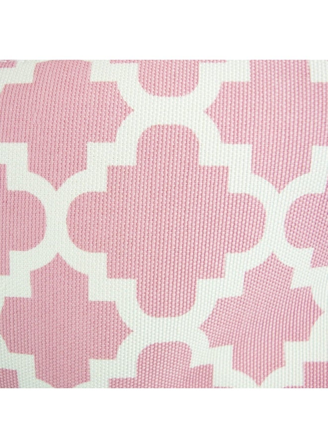 DII Polyester Container with Handles Lattice Storage Bin Medium Rose - Image 3