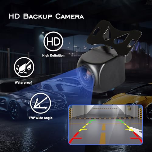 EVERSECU Carplay & Android Auto with Dash Cam - 8.1" HD IPS Touch Car Play Screen for Car, 4K Front & 1080P Rear Camera, Loop Recording, Bluetooth Audio, Mirror Link, GPS - Image 3