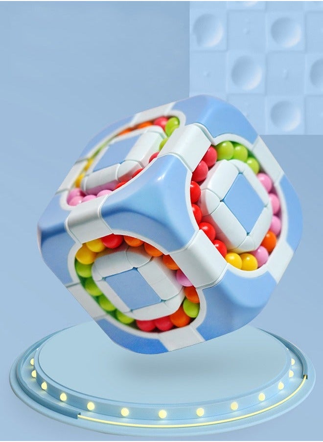 GROIC - Magic Cube 3x3 Rotating 2 in 1 Bean Children's Educational Puzzle Decompression Shaped Fingertips Creative Toys, Toys - Image 1