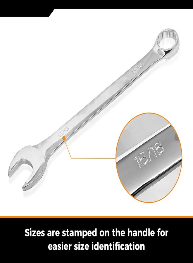 Der Erwachte Large Wrench Set with Rolling Pouch, SAE, 6-Piece, 15/16″, 1″, 1-1/16″, 1-1/8″, 1-3/16″, 1-1/4″, 12 Point, Chrome Vanadium Steel - Image 4
