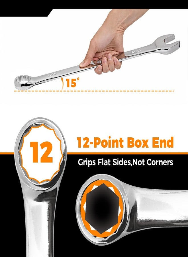 Der Erwachte Large Wrench Set with Rolling Pouch, SAE, 6-Piece, 15/16″, 1″, 1-1/16″, 1-1/8″, 1-3/16″, 1-1/4″, 12 Point, Chrome Vanadium Steel - Image 3