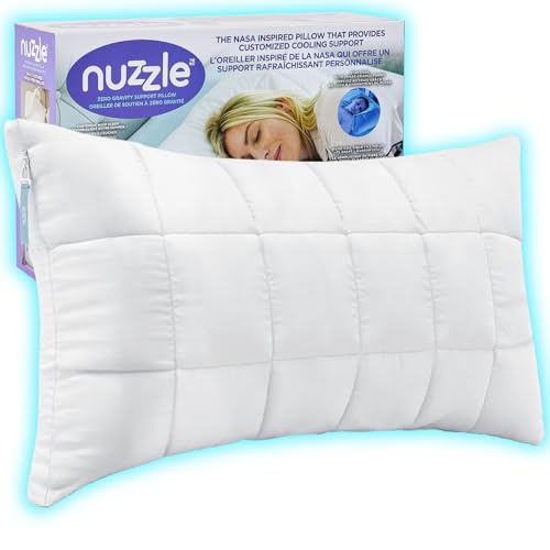 Nuzzle Adjustable Firm Pillow, Luxury King Size Bed Pillow Hotel Collection - Best Adjust Height Soft Cooling Pillow for Back, Stomach or Side Sleepers - Image 1
