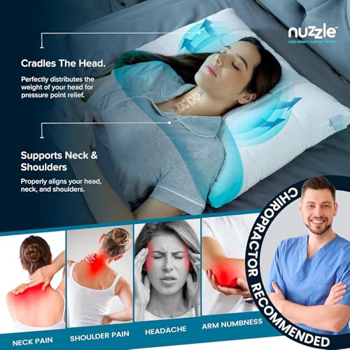 Nuzzle Adjustable Firm Pillow, Luxury King Size Bed Pillow Hotel Collection - Best Adjust Height Soft Cooling Pillow for Back, Stomach or Side Sleepers - Image 3