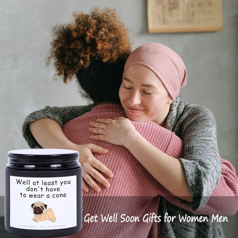 CHUANGLI Get Well Soon Gifts for Women Men, Funny Cute After Surgery Gifts, Lavender Scented Candles (5.5Oz) - Image 2