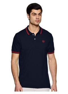 Max Men's Half Sleeves Slim Fit Solid Polo (NAVY_XXL) - pzsku/Z2C611D2AABB36415D2F5Z/45/_/1740118414/1f41c50b-4d47-48ab-81cf-d7321b581114