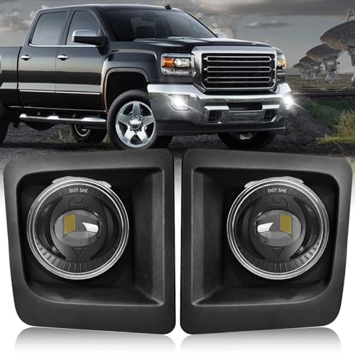 SINYATO INDUST LED Fog Lights Compatible with 2014-2015 GMC Sierra 1500, Bumper Driving LED Fog Lamp Assembly Replacement FogLight Kit, DOT Certified（1 Pair） - Image 1