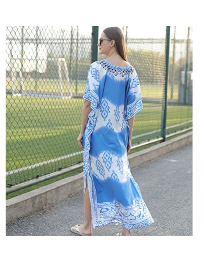 Women's long dress,, beach bathing suit, long gown dress, suitable for comfortable family or beach outing - Image 4