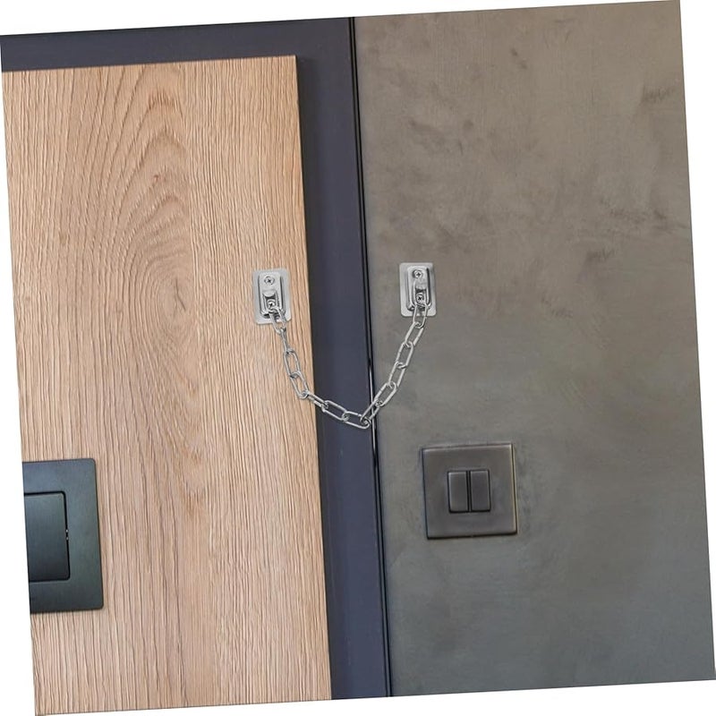 Stainless Steel Window Lock Chain Security Latch Easy Installation Home Office School Use - Image 3