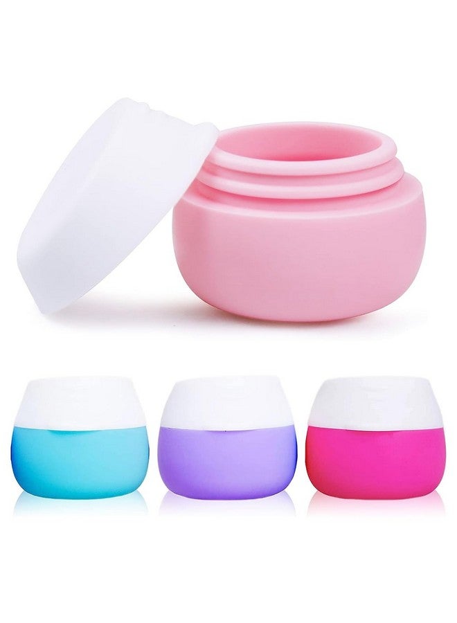 maycreate MAYCREATE® 4Pcs Silicon Cream Jar, 20ml Mini Cosmetic Silicone Cream Jars with Lids, Refillable Leak-proof Travel Dispenser for Makeup Face Body Hand Cream - BPA-Free, Easy to Clean  - Image 1