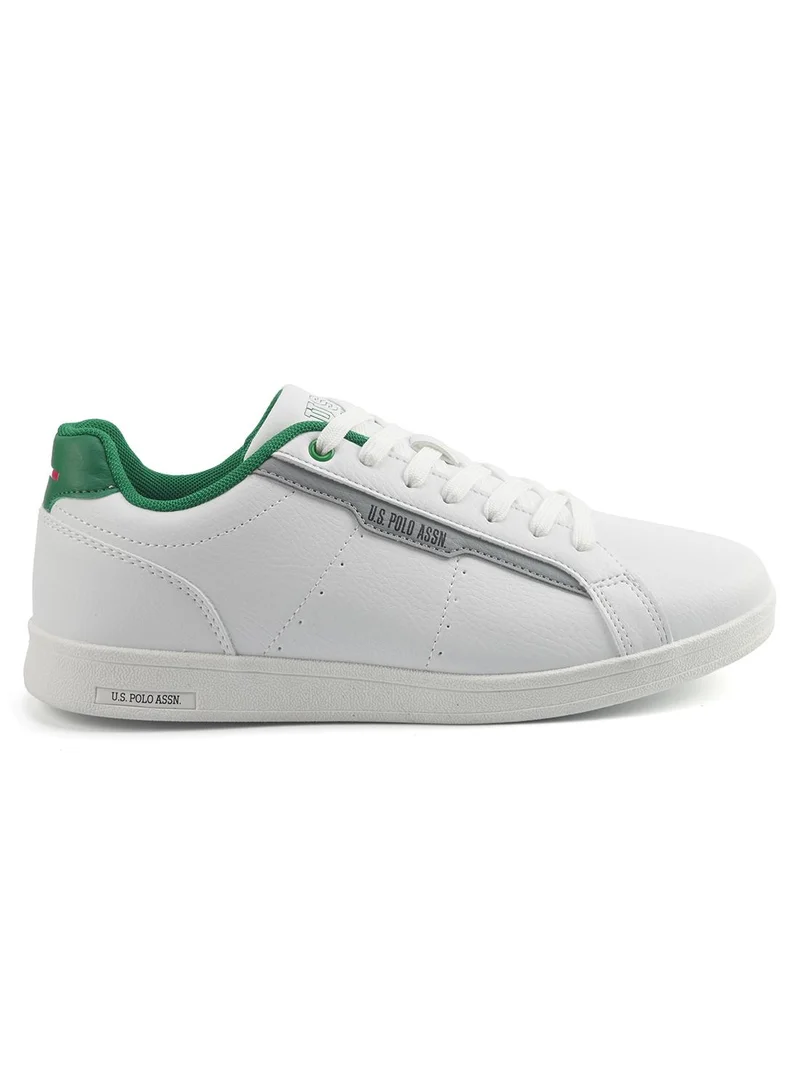 Men's White Casual Lace-Up Sneakers, Lightweight Shoes for Everyday Wear