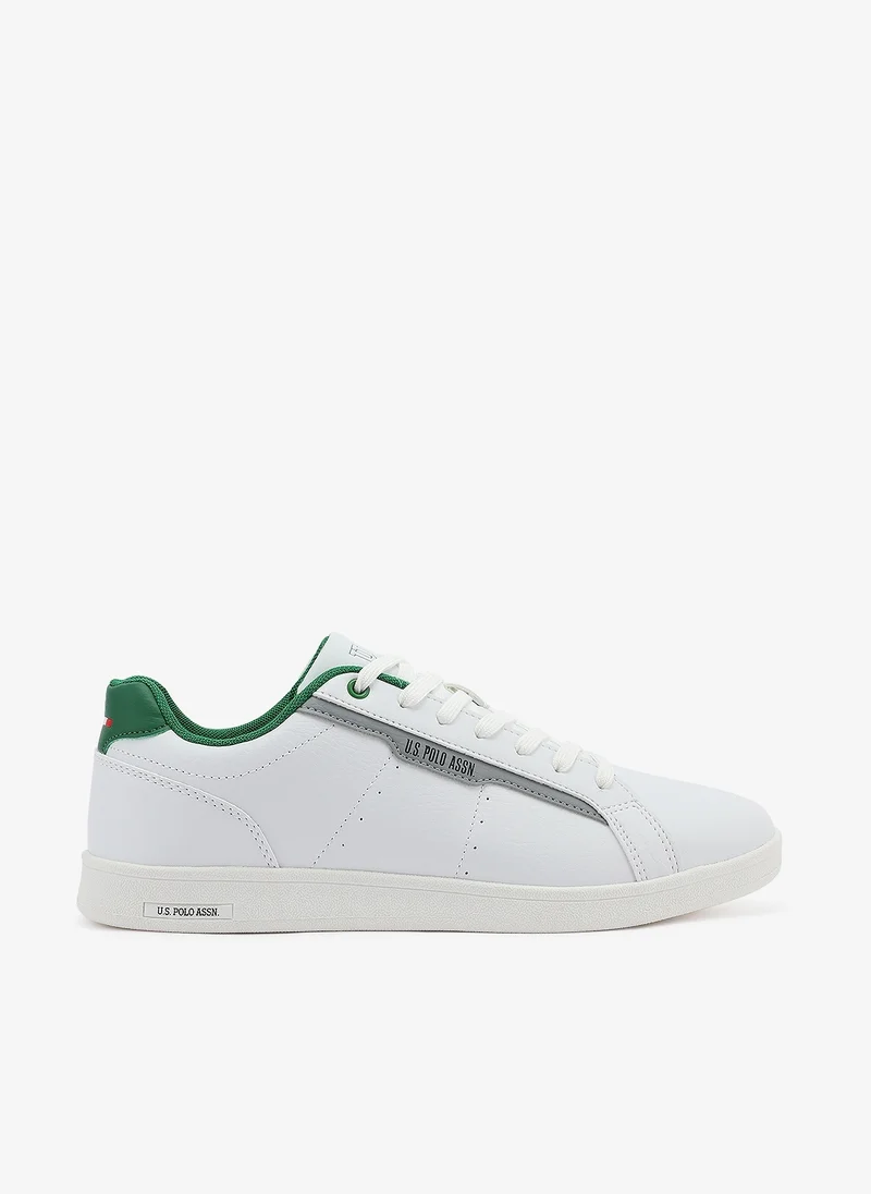 Men's White Casual Lace-Up Sneakers, Lightweight Shoes for Everyday Wear