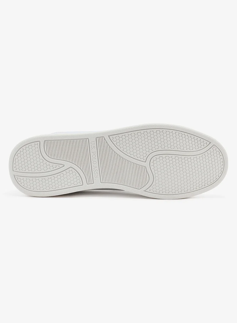 U.S. Polo Assn. white Men's White Casual Lace-Up Sneakers, Lightweight Shoes for Everyday Wear for Men | Best Price UAE