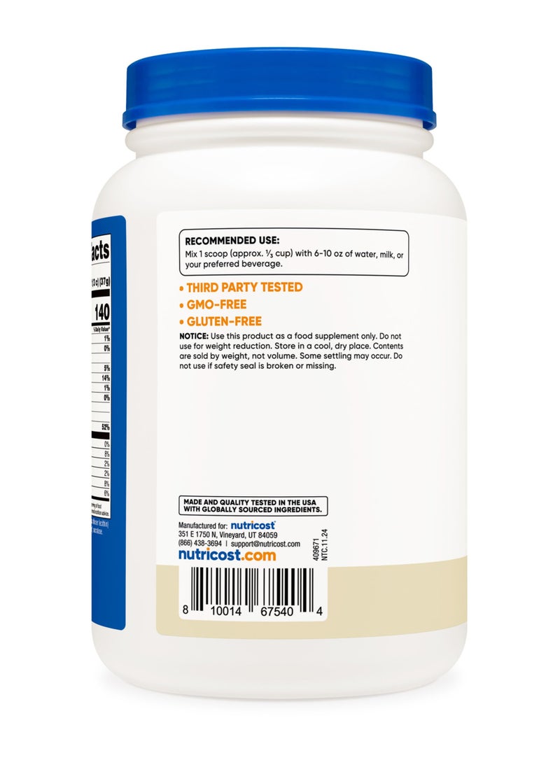 Nutricost Whey Protein Isolate, 30 G Protein Per Serving, 25 Serving, 2 Lb Per Container - Vanilla Flavored Naturally Flavored With Other Natural Flavors Net Wt 32.4 Oz  - Image 4